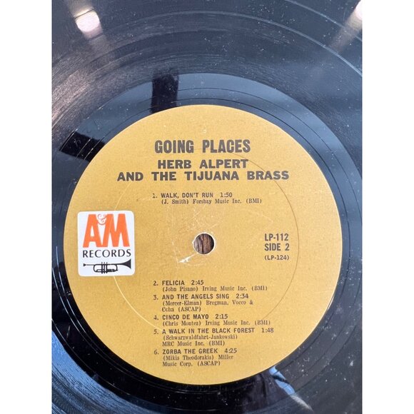 Herb Alpert & The Tijuana Brass "Going Places" Vinyl LP 1965 Vintage Album - Picture 3 of 4